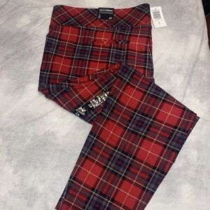 torrid 4T Pixie Pant Red Plaid Skinny Leg